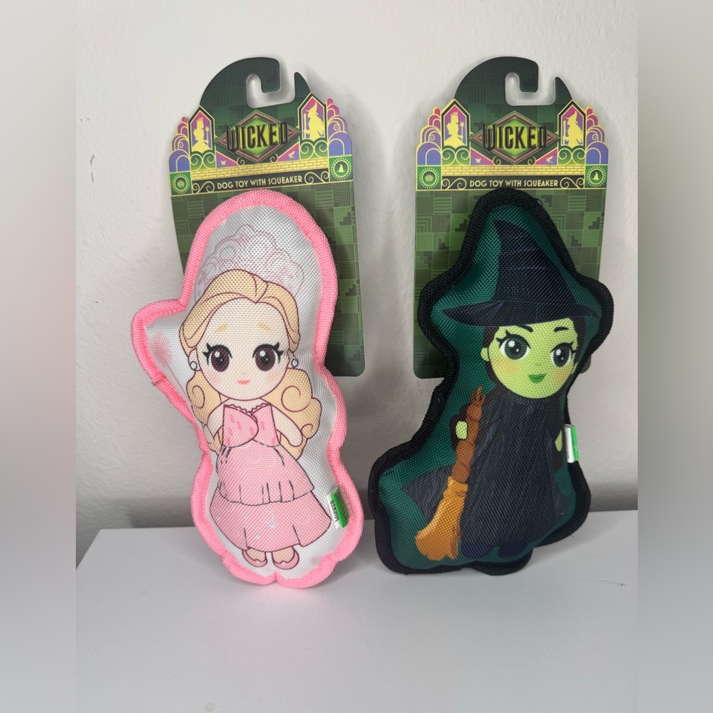 Wicked Glinda & Elphaba 9’ Dog Toy w Squeaker NWT